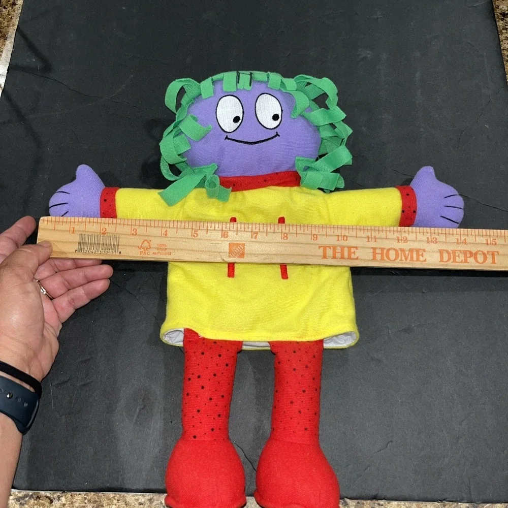 Vintage The Letter People Hand Puppet Plush Mr. H Happy Hair Abrams Learning